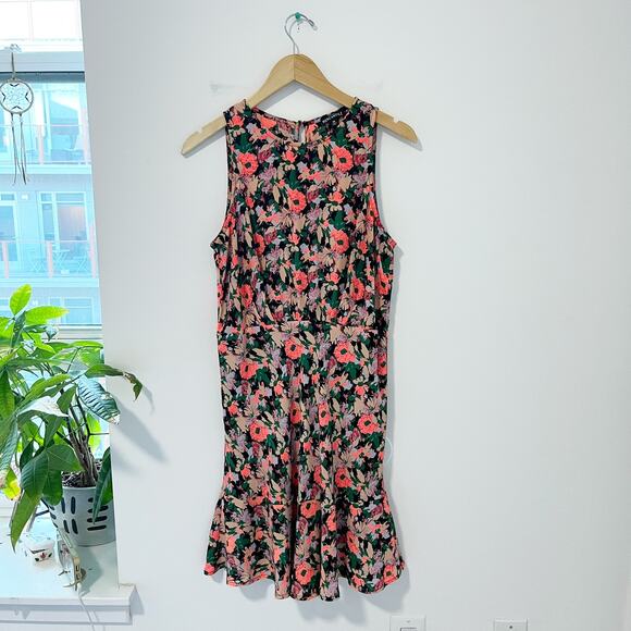 J. Crew Dresses & Skirts - J. Crew Pink & Black Floral Dress Size 10